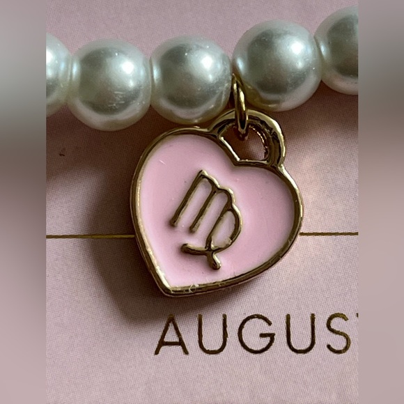 🆕 Pearl Virgo Charm Choker Necklace With Extender 🩷 - Picture 4 of 4